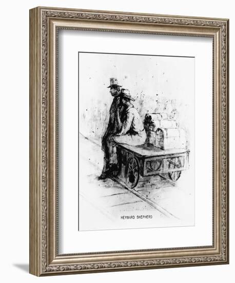 Waiting on the Train-Heyward Shepherd-Framed Giclee Print