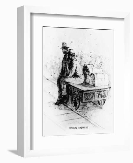 Waiting on the Train-Heyward Shepherd-Framed Giclee Print