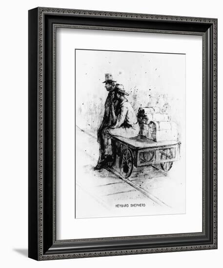 Waiting on the Train-Heyward Shepherd-Framed Giclee Print