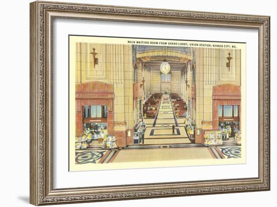 Waiting Room, Union Station, Kansas City, Missouri-null-Framed Art Print