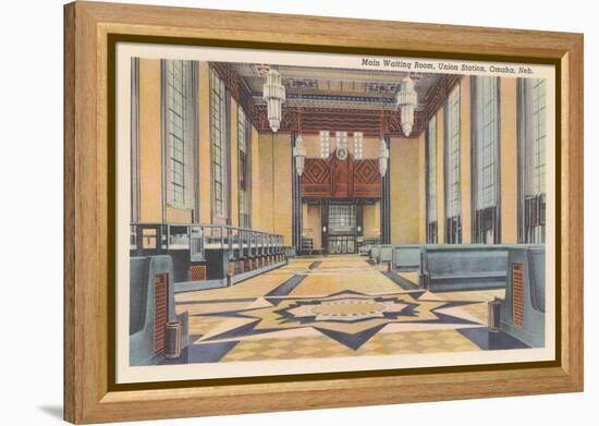 Waiting Room, Union Station, Omaha, Nebraska-null-Framed Stretched Canvas