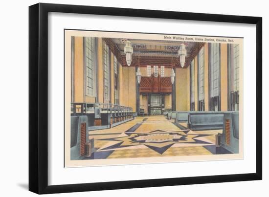 Waiting Room, Union Station, Omaha, Nebraska-null-Framed Art Print