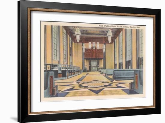 Waiting Room, Union Station, Omaha, Nebraska-null-Framed Premium Giclee Print
