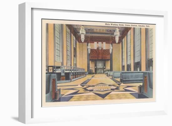 Waiting Room, Union Station, Omaha, Nebraska-null-Framed Premium Giclee Print