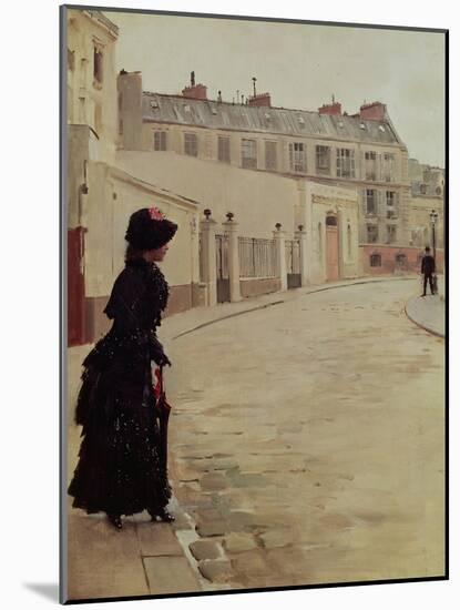 Waiting, Rue de Chateaubriand, Paris-Jean Béraud-Mounted Giclee Print