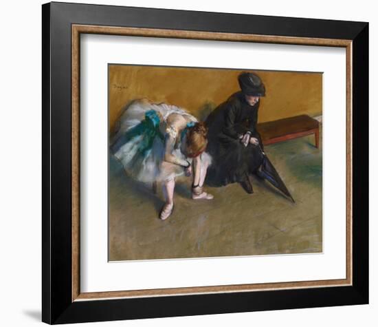 Waiting-Edgar Degas-Framed Art Print