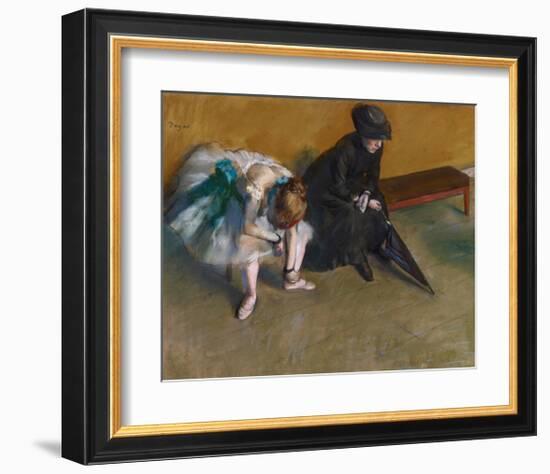 Waiting-Edgar Degas-Framed Art Print