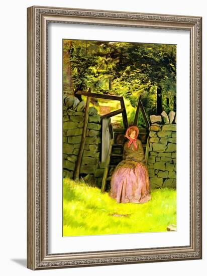 Waiting-John Everett Millais-Framed Art Print