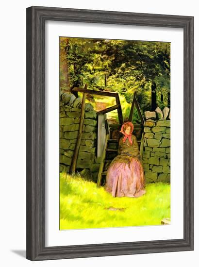 Waiting-John Everett Millais-Framed Art Print