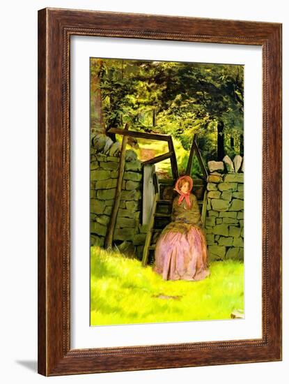 Waiting-John Everett Millais-Framed Art Print