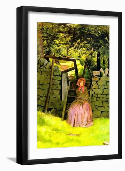 Waiting-John Everett Millais-Framed Art Print