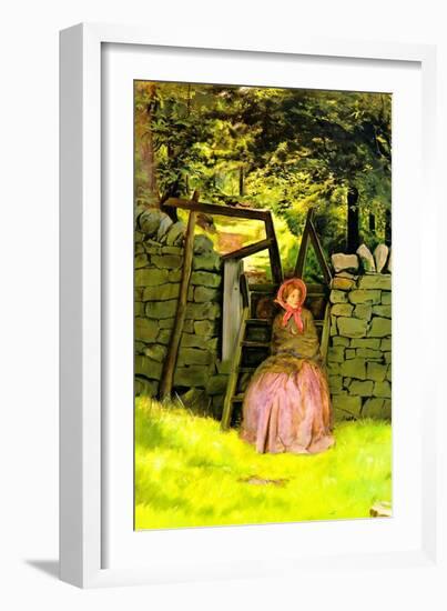 Waiting-John Everett Millais-Framed Art Print