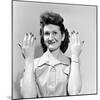 Waitress Showing Her Neatly Polished Nails at Industry School in Wichita, Kansas. 1949-George Skadding-Mounted Photographic Print