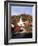 Waits River, View of Church and Barn in Autumn, Northeast Kingdom, Vermont, USA-Walter Bibikow-Framed Photographic Print