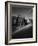 Waits River, View of Church and Barn in Autumn, Northeast Kingdom, Vermont, USA-Walter Bibikow-Framed Photographic Print