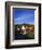 Waits River, View of Church and Barn in Autumn, Northeast Kingdom, Vermont, USA-Walter Bibikow-Framed Photographic Print