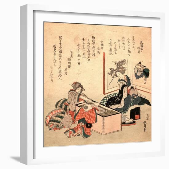 Wakamizu No Fukucha-Katsushika Hokusai-Framed Giclee Print