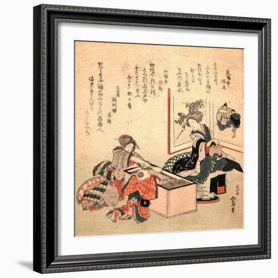 Wakamizu No Fukucha-Katsushika Hokusai-Framed Giclee Print