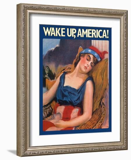 Wake Up America!, c.1917-James Montgomery Flagg-Framed Giclee Print