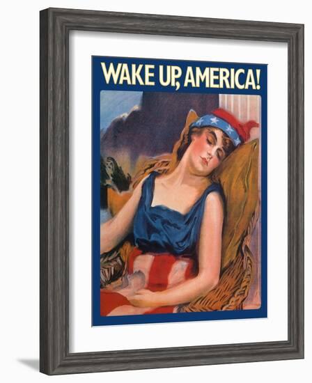 Wake Up America!, c.1917-James Montgomery Flagg-Framed Giclee Print