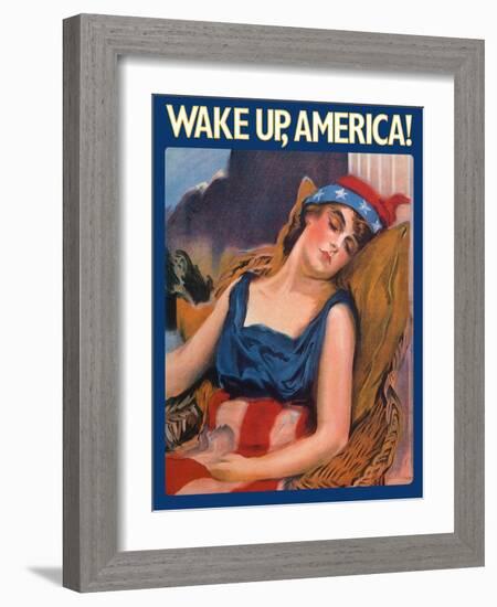 Wake Up America!, c.1917-James Montgomery Flagg-Framed Giclee Print