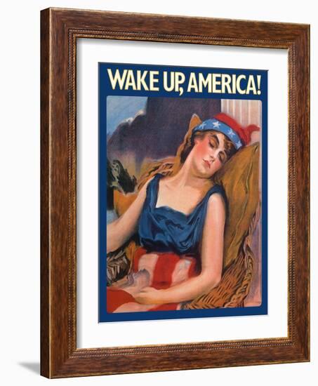 Wake Up America!, c.1917-James Montgomery Flagg-Framed Giclee Print