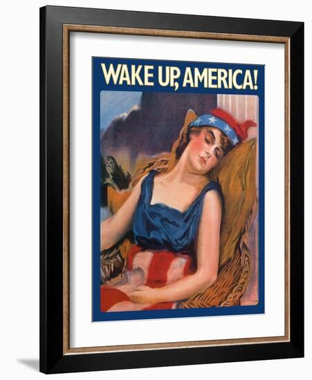 Wake Up America!, c.1917-James Montgomery Flagg-Framed Giclee Print