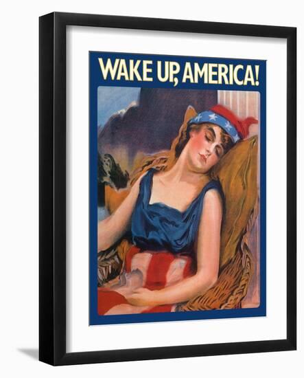 Wake Up America!, c.1917-James Montgomery Flagg-Framed Giclee Print