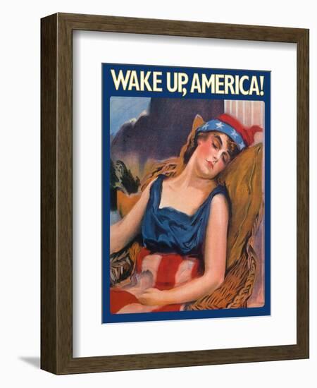 Wake Up America!, c.1917-James Montgomery Flagg-Framed Giclee Print