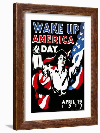 Wake Up America Day, 1917-James Montgomery Flagg-Framed Giclee Print