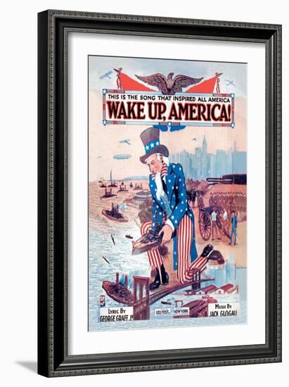 Wake Up, America!-null-Framed Art Print