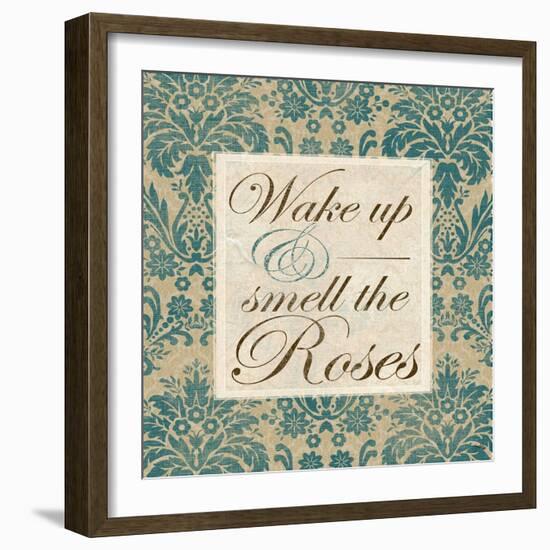 Wake Up and Smell the Roses-Elizabeth Medley-Framed Art Print