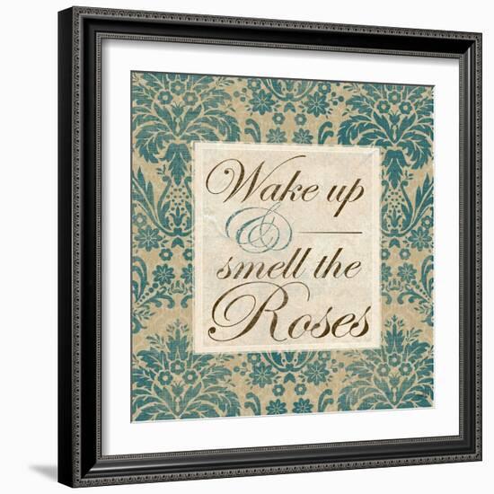 Wake Up and Smell the Roses-Elizabeth Medley-Framed Art Print