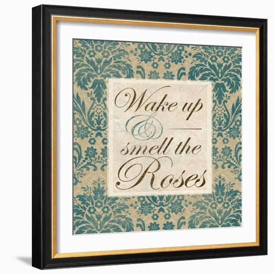 Wake Up and Smell the Roses-Elizabeth Medley-Framed Art Print