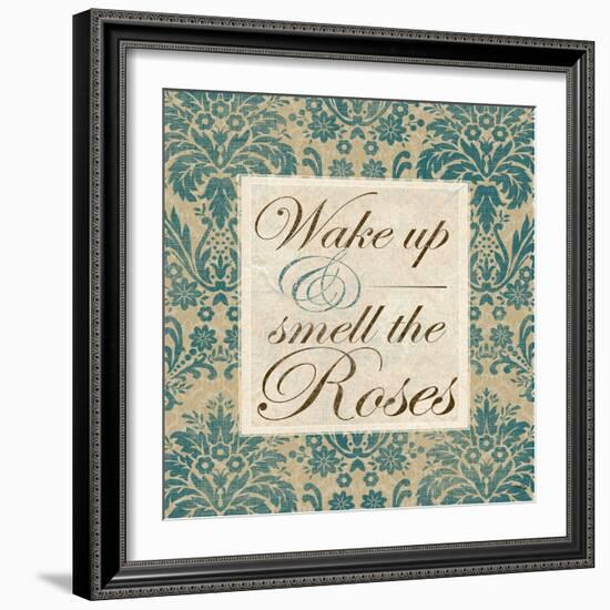 Wake Up and Smell the Roses-Elizabeth Medley-Framed Premium Giclee Print