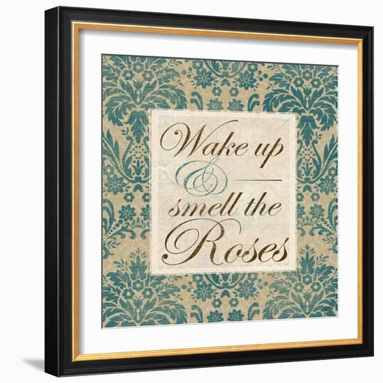 Wake Up and Smell the Roses-Elizabeth Medley-Framed Premium Giclee Print