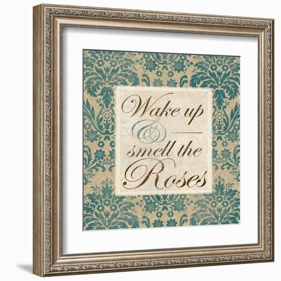 Wake Up and Smell the Roses-Elizabeth Medley-Framed Art Print