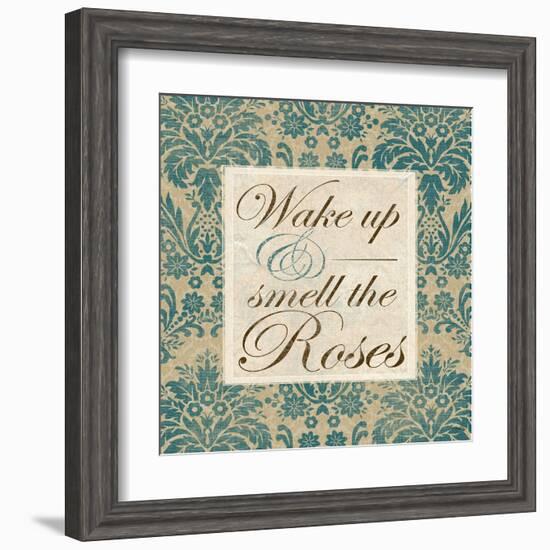 Wake Up and Smell the Roses-Elizabeth Medley-Framed Art Print