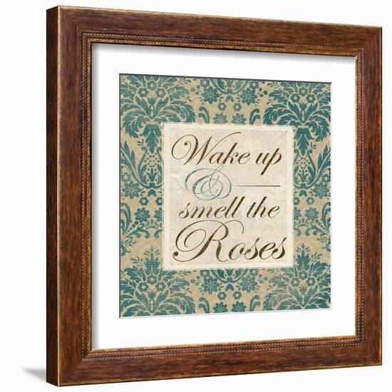 Wake Up and Smell the Roses-Elizabeth Medley-Framed Art Print