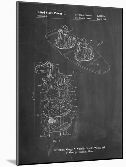 Wakeboard Patent-Cole Borders-Mounted Art Print