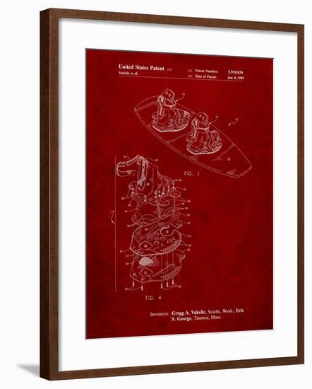 Wakeboard Patent-Cole Borders-Framed Art Print