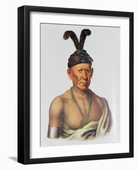 Wakechai or 'Crouching Eagle', a Sauk Chief-Charles Bird King-Framed Giclee Print