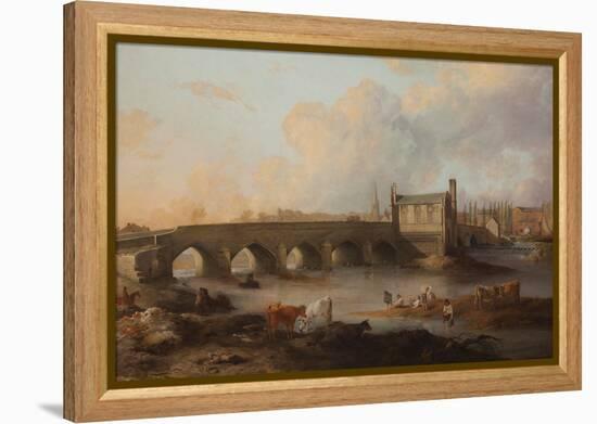 Wakefield Bridge and Chantry Chapel, 1793 (Oil on Canvas)-Philip Reinagle-Framed Premier Image Canvas
