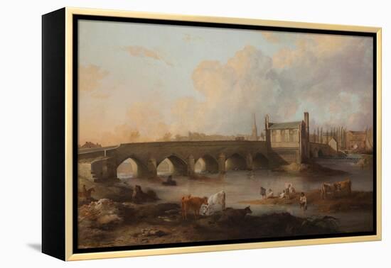 Wakefield Bridge and Chantry Chapel, 1793 (Oil on Canvas)-Philip Reinagle-Framed Premier Image Canvas