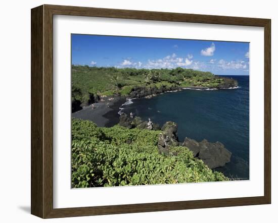 Walanapanapa Beach, Maui, Hawaii, Hawaiian Islands, Pacific, USA-Alison Wright-Framed Photographic Print