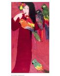 Girl with Parrots-Walasse Ting-Art Print