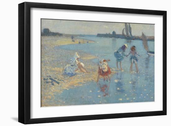 Walberswick, Children Paddling, 1891-Philip Wilson Steer-Framed Giclee Print