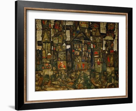 Waldandacht (Shrines in the Wood), 1915-Egon Schiele-Framed Giclee Print