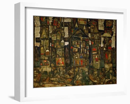 Waldandacht (Shrines in the Wood), 1915-Egon Schiele-Framed Giclee Print