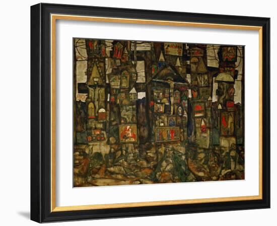 Waldandacht (Shrines in the Wood), 1915-Egon Schiele-Framed Giclee Print